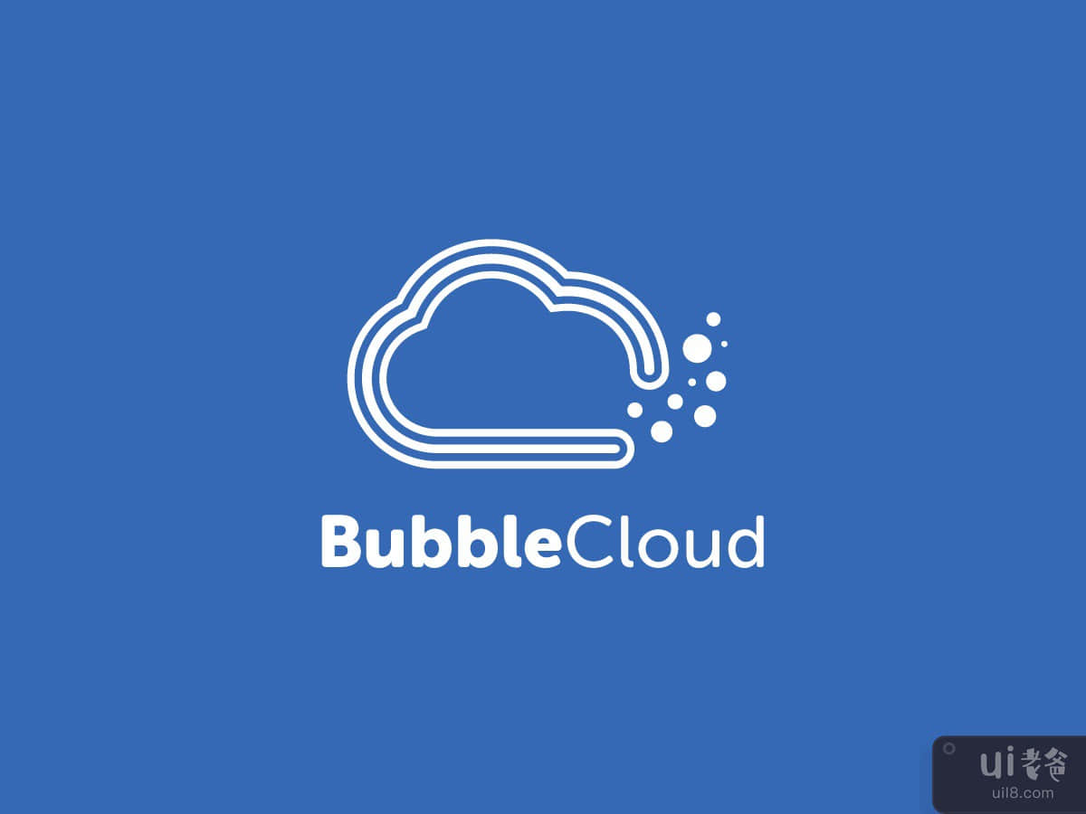Bubble Cloud Vector Logo Design Template