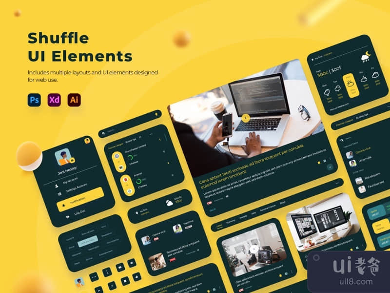 Shuffle UI Elements