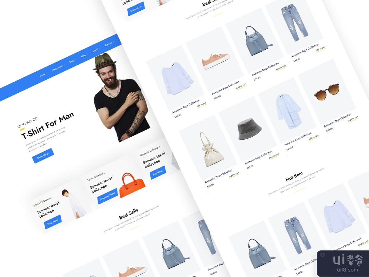 E-commerce Home page html template