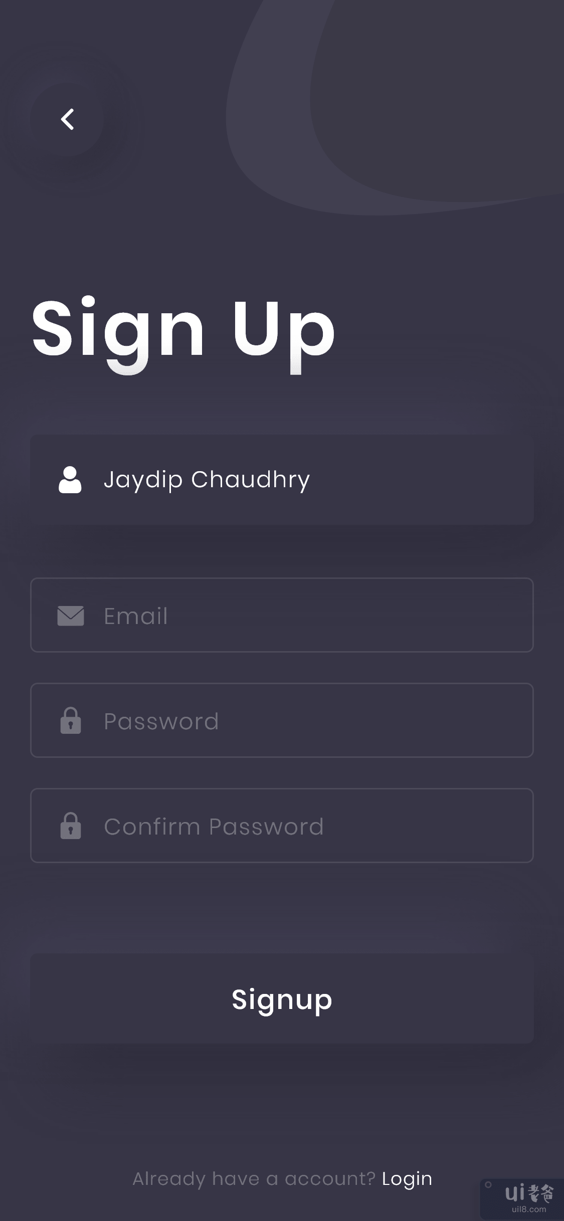 登录注册 暗模式（新拟态）(Login signup Dark mode (neumorphism))插图