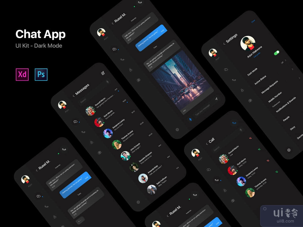 Chat, Messenger App UI Kit