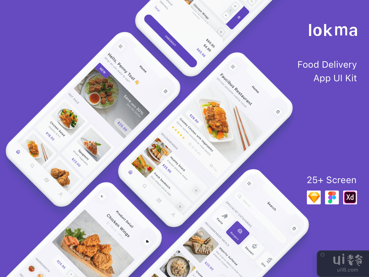Lokma - Food Delivery App UI Kit