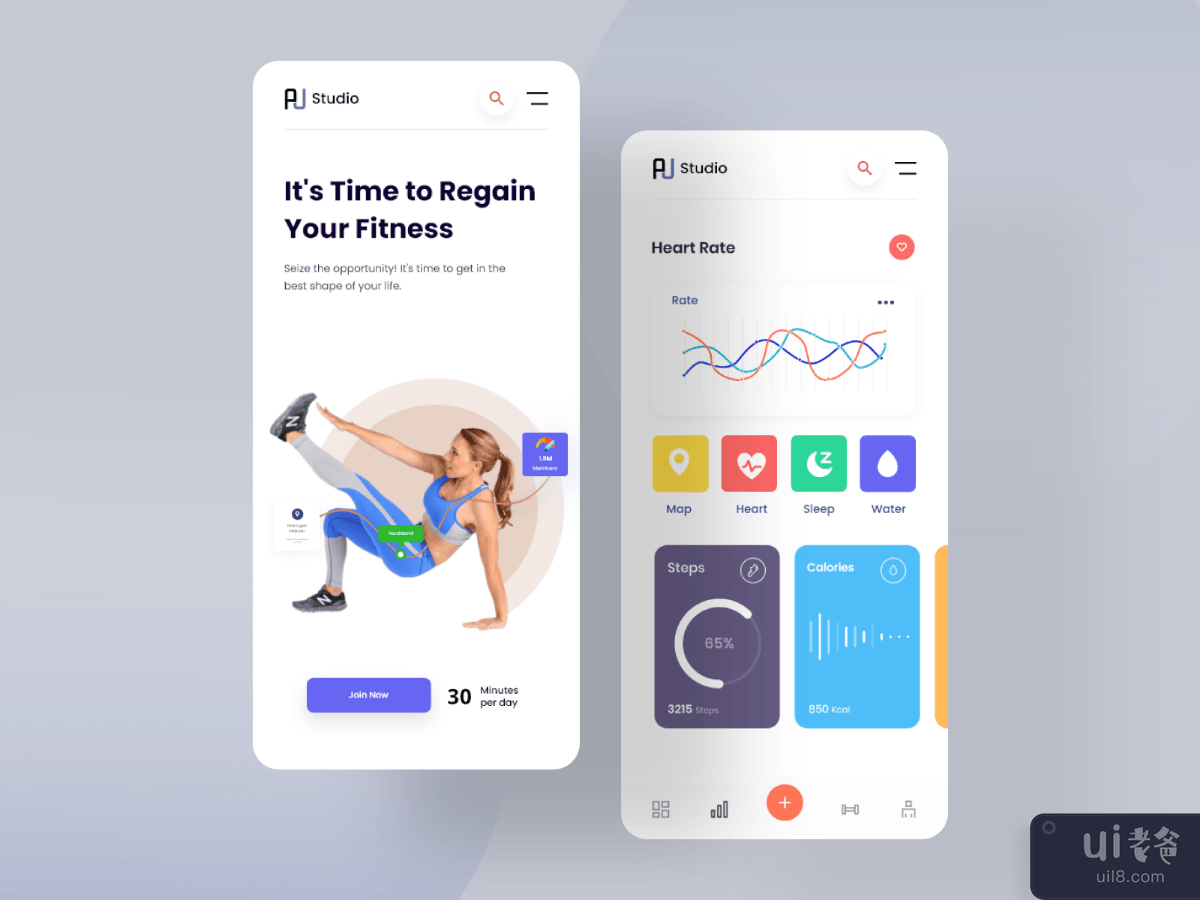  Fitness App UI