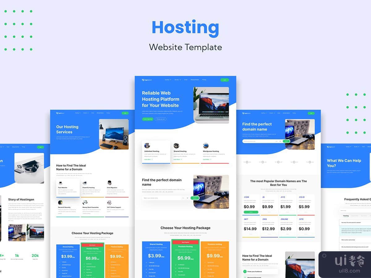Hosting Service Website Template