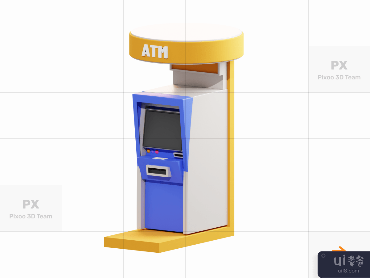 Nabungo - 3D Business Finance Set _ ATM Machine