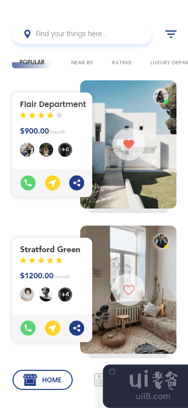 物业应用程序的主页和物业详细信息屏幕(Home and Property details screens for Property app)插图1
