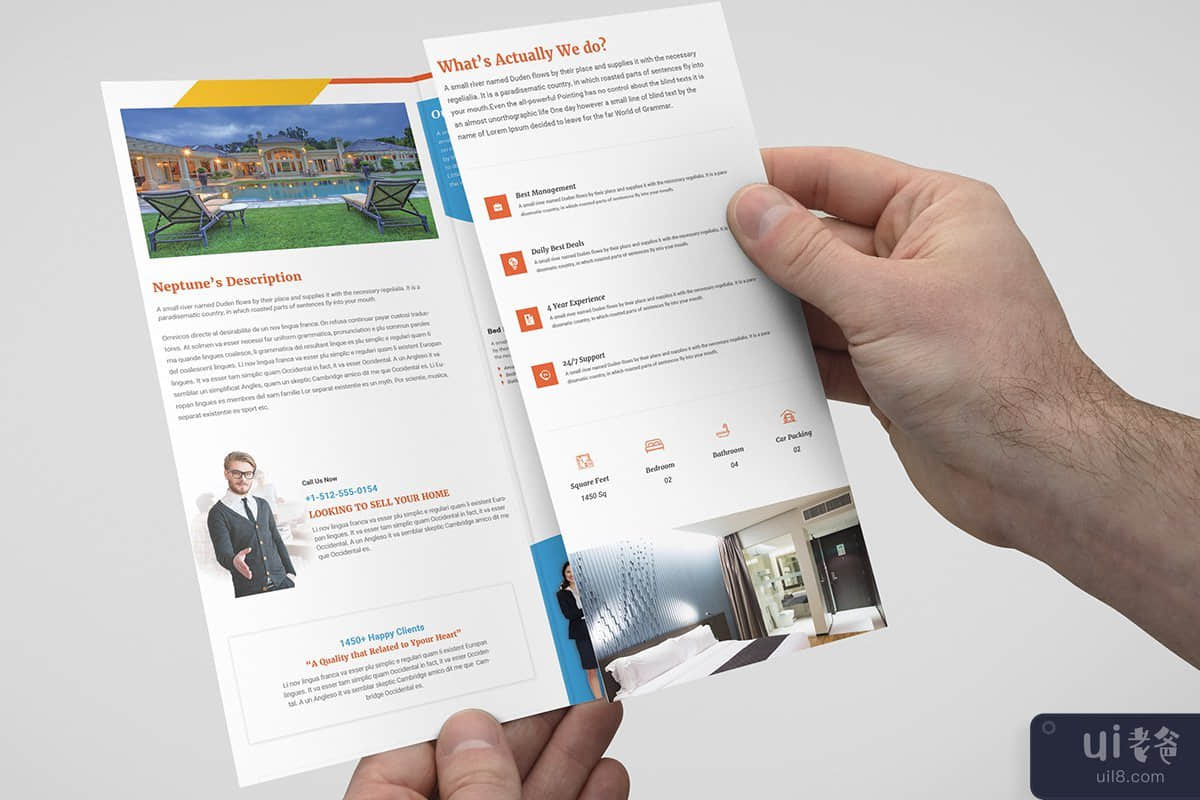 房地产-三折宣传册模板(RealEstate-Trifold Brochure Template)插图