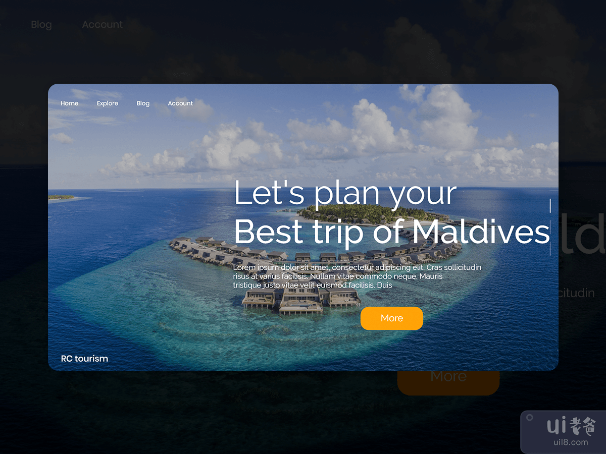 Maldives Web Landing Page