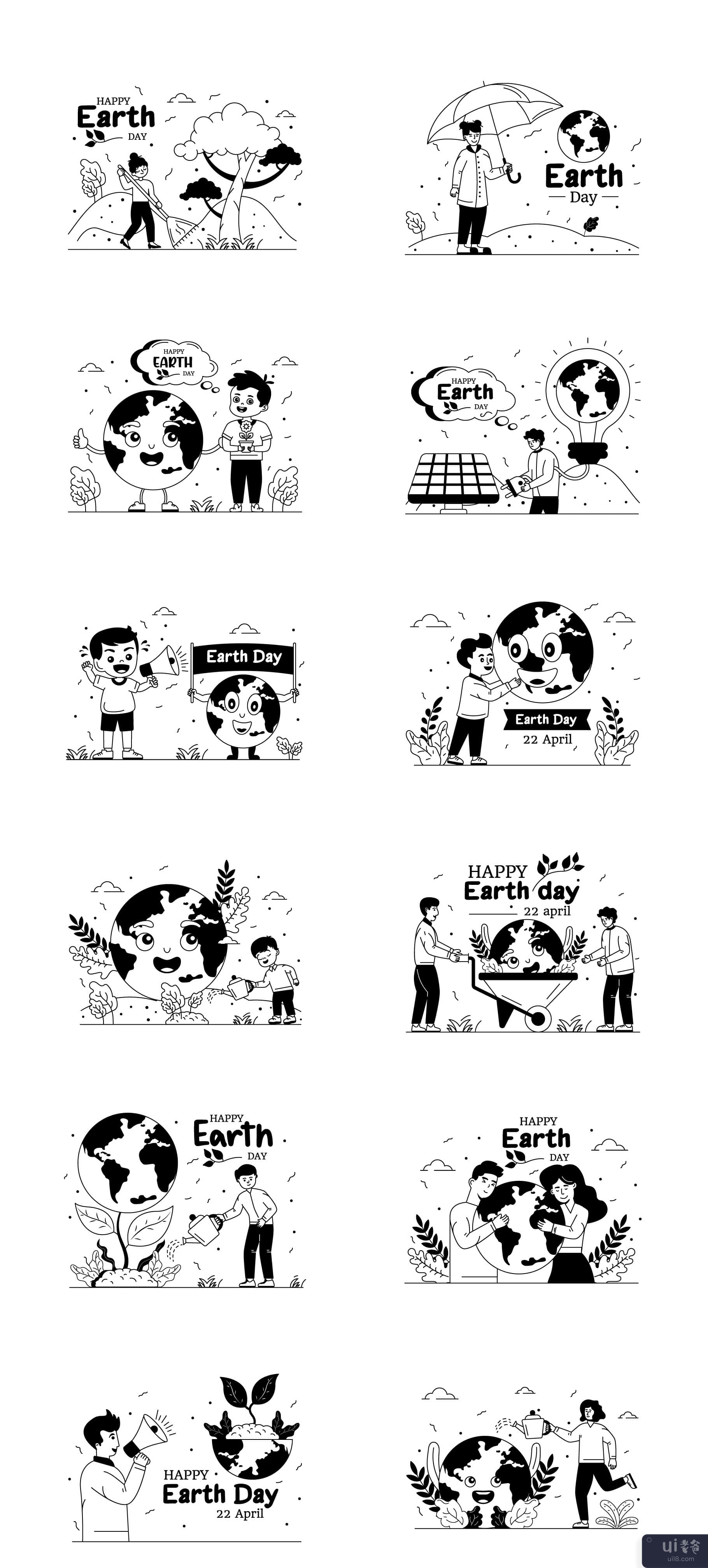25 个地球日插图(25 Earth Day Illustrations)插图1