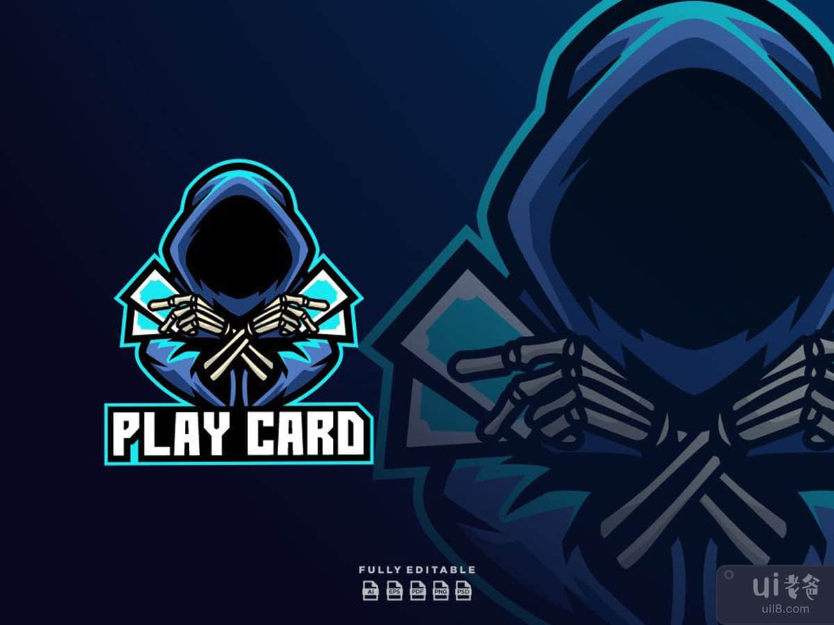 Poker Play Card Logo
