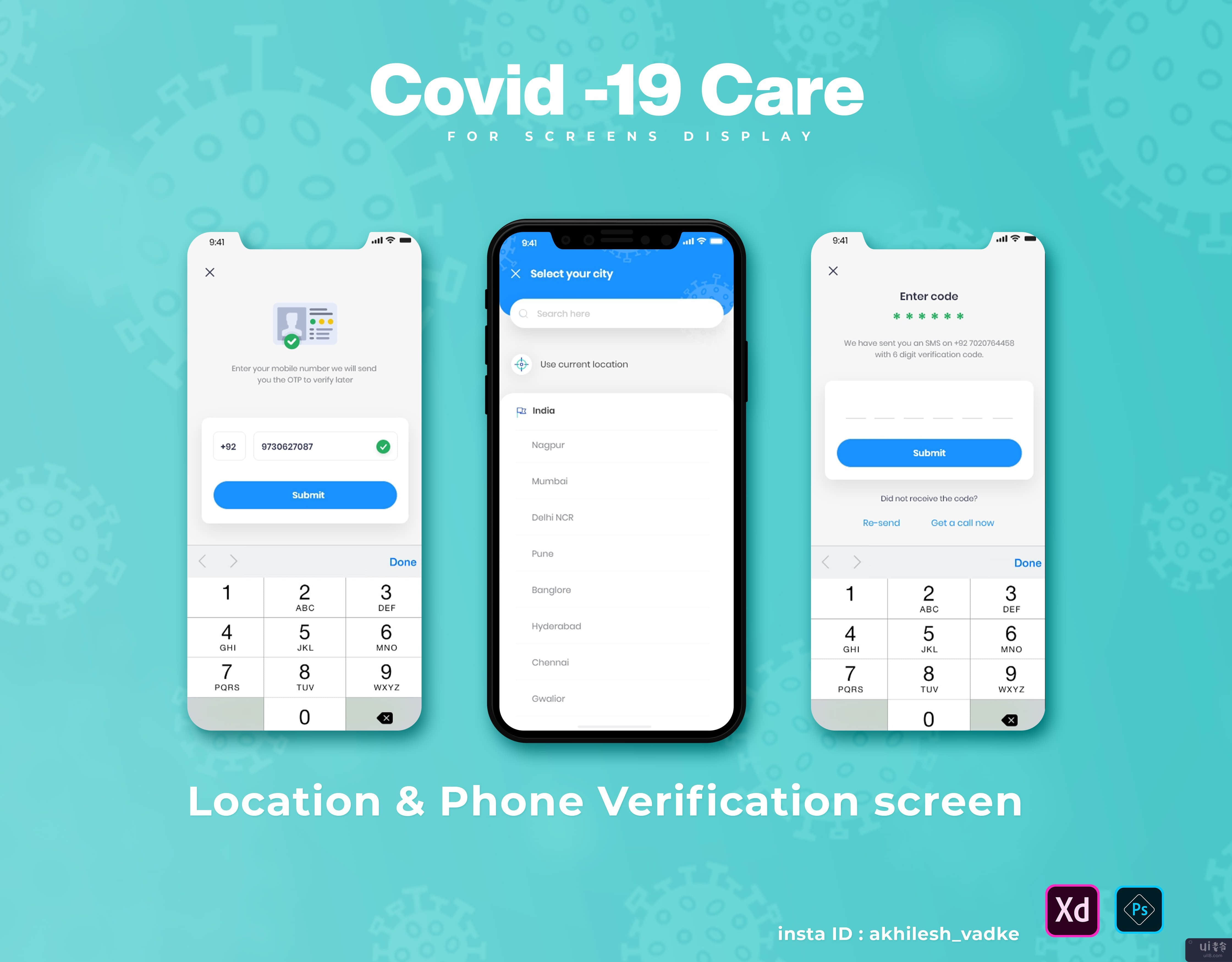 CovidCare 病毒追踪应用程序设计挑战(CovidCare Virus Tracking App design Challenge)插图3