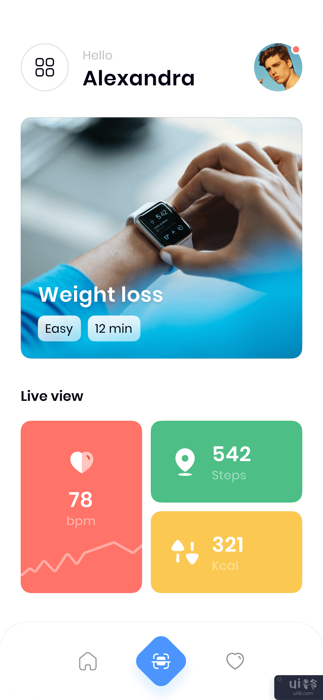 健身应用界面(Fitness App UI)插图