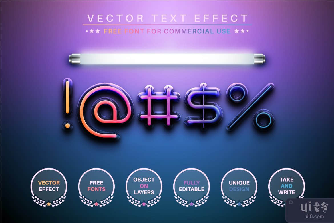 Magic Light - 可编辑的文字效果，字体样式(Magic Light - Editable Text Effect, Font Style)插图4