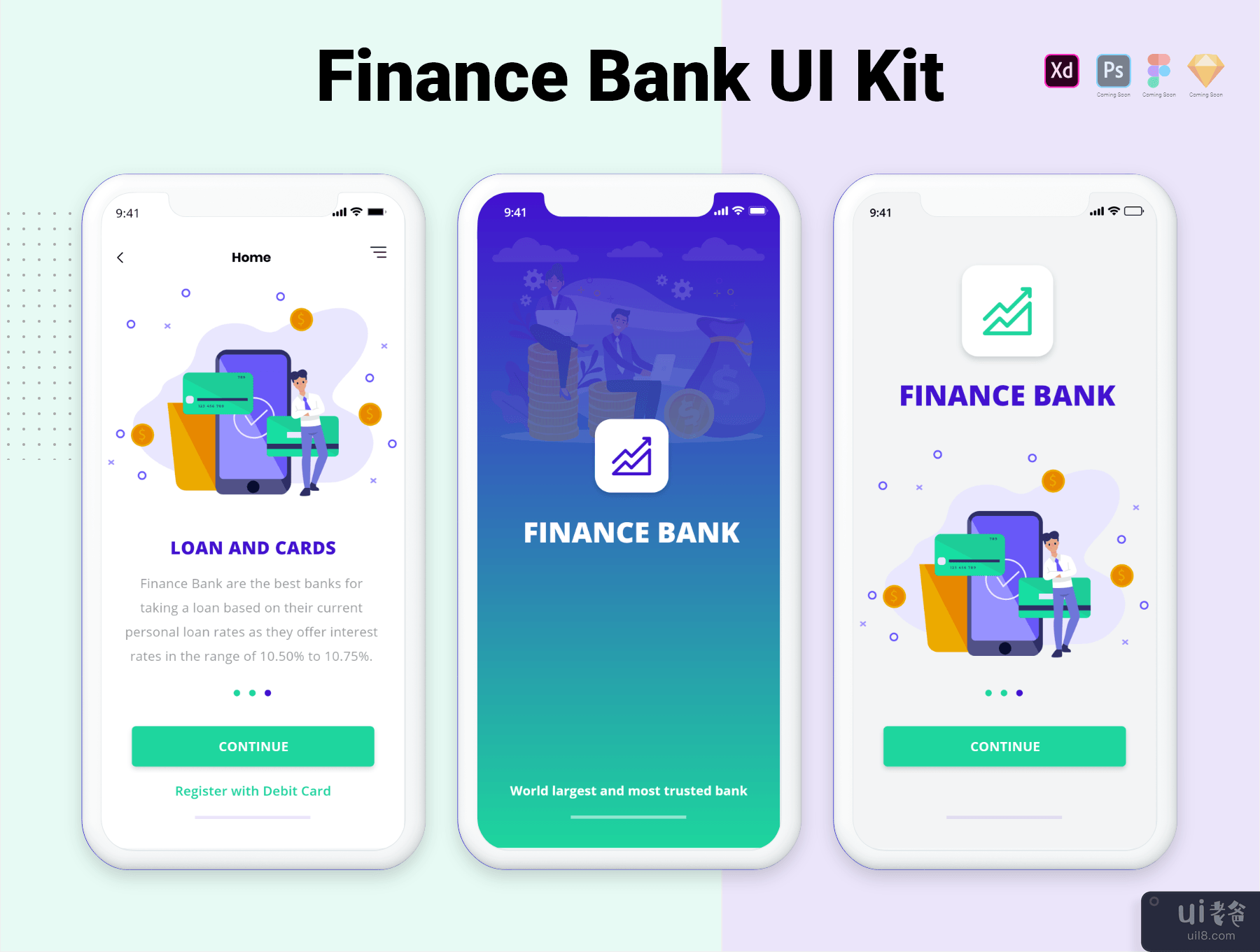 财务应用程序 UI 套件(Finance App UI Kit)插图1