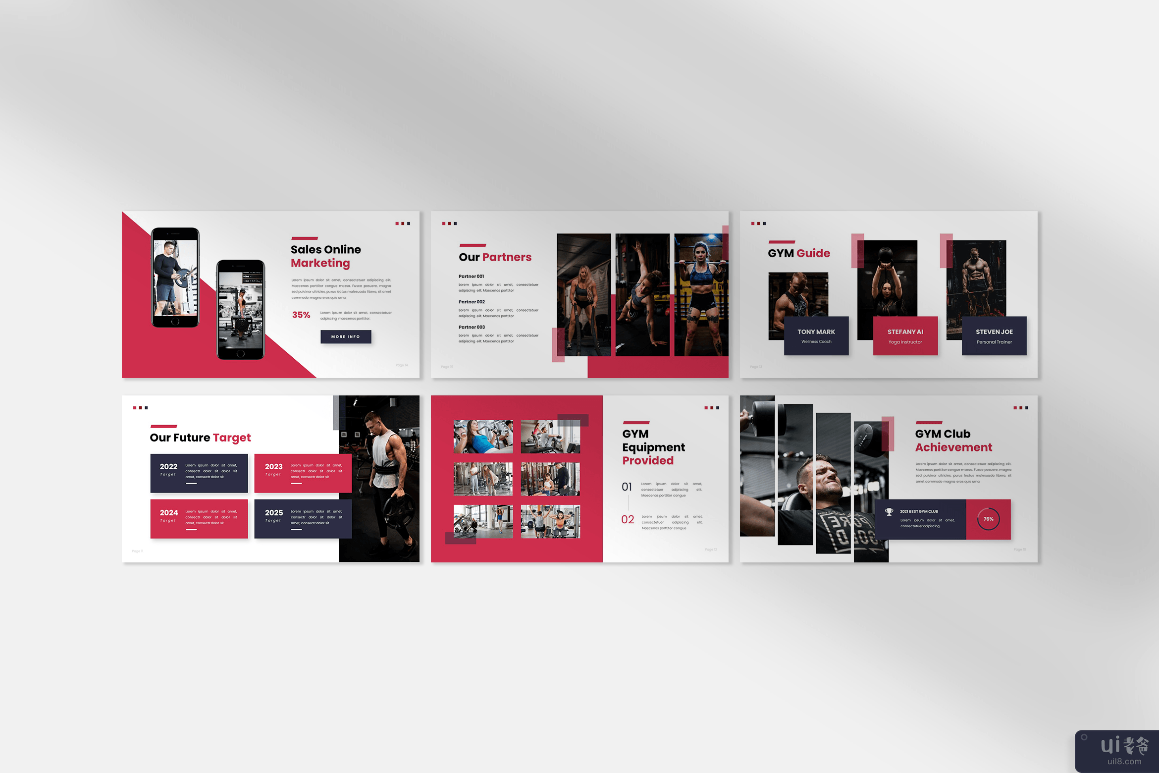 健身房主题演讲模板(Gymclub Keynote Template)插图3