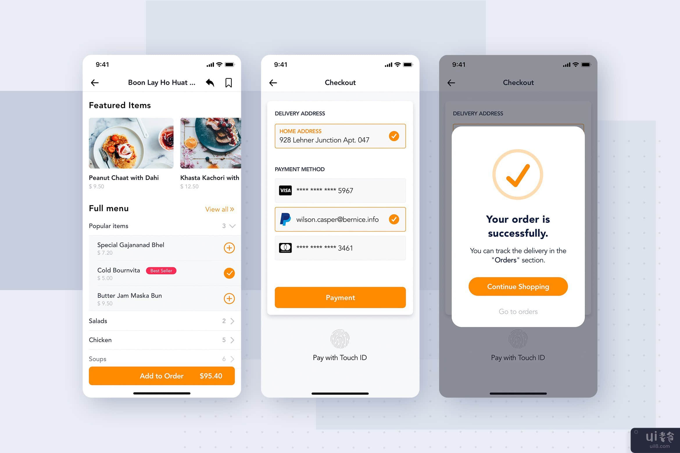 食品订单移动应用程序 UI 套件(Food Order mobile app UI Kit)插图5