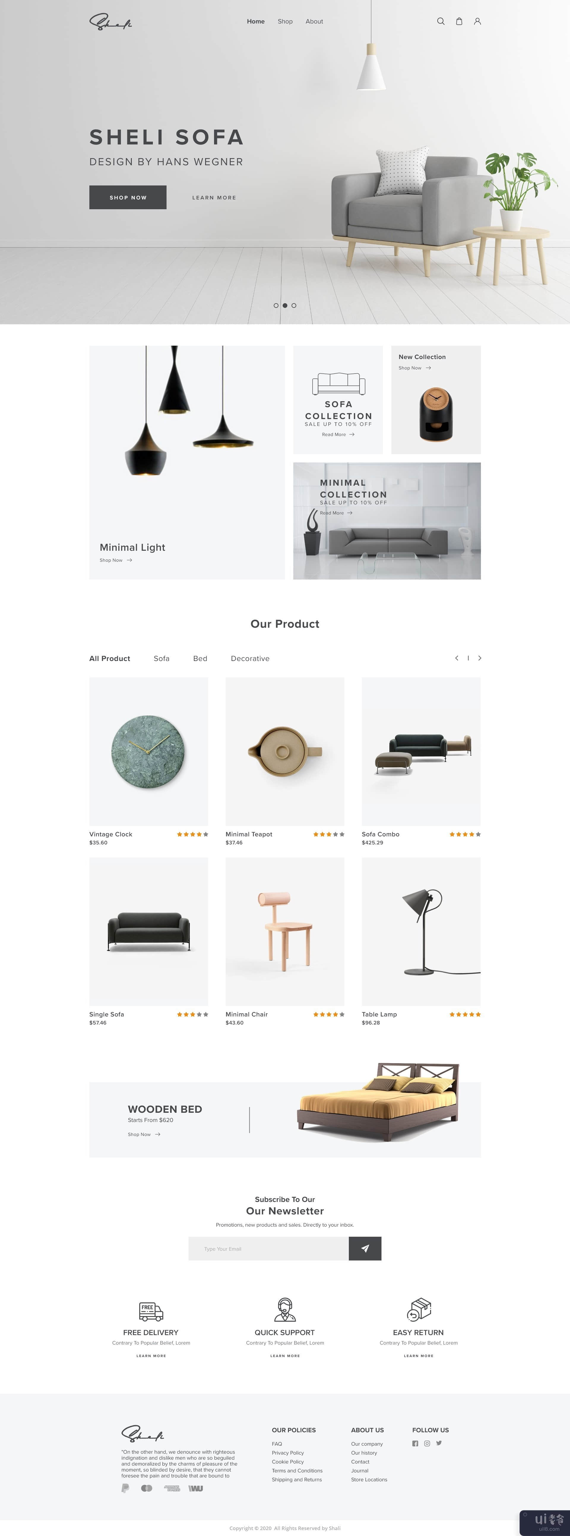 Sheli-家具电子商务网站模板(Sheli-Furniture e-Commerce Website Template)插图