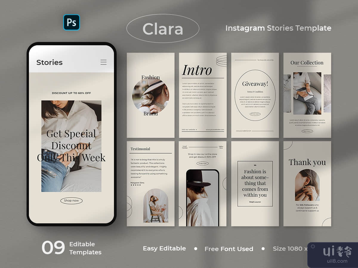Clara - Fashion Instagram Stories Template