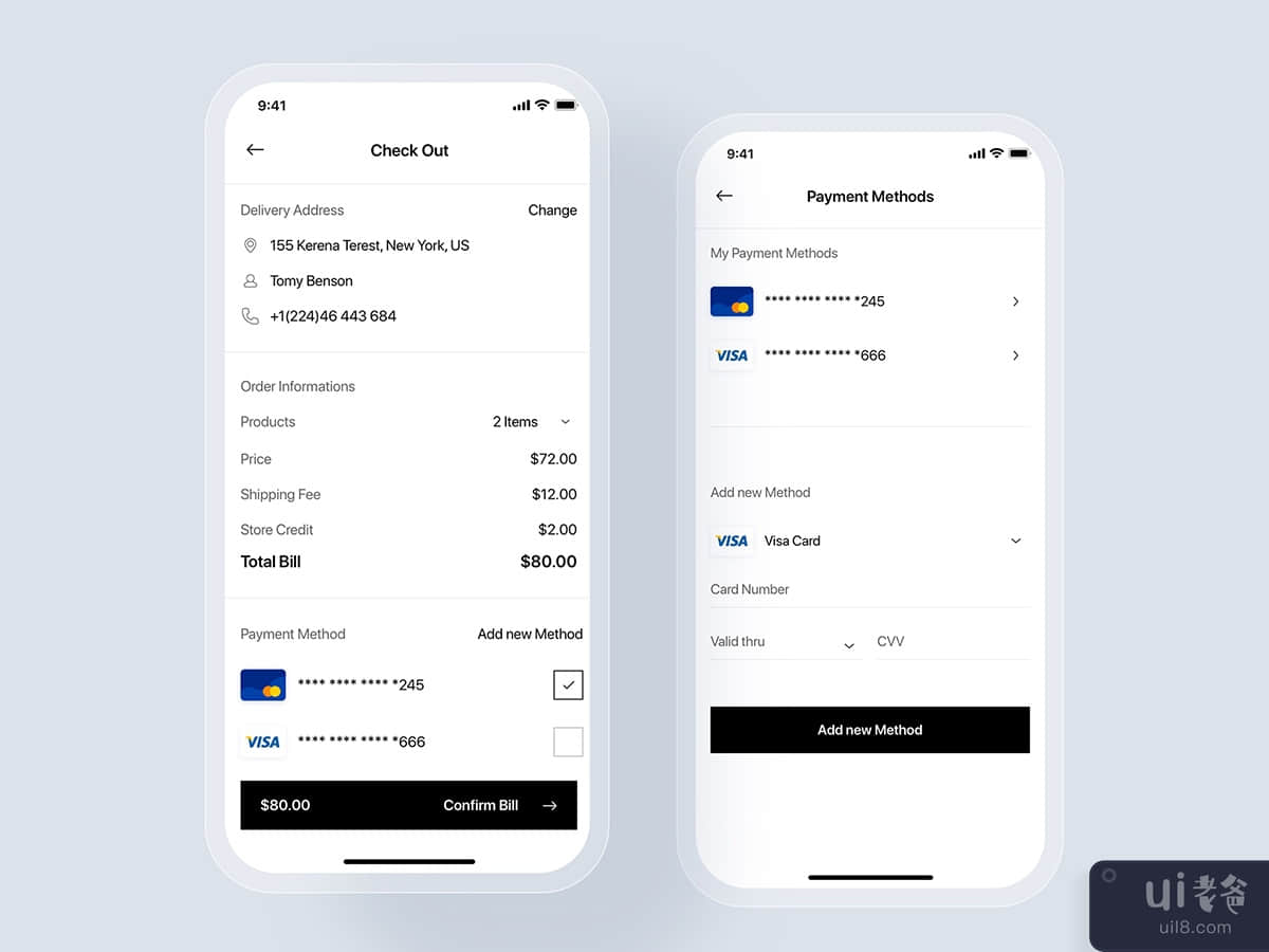 Payment Method - Fashion Shop UI concept