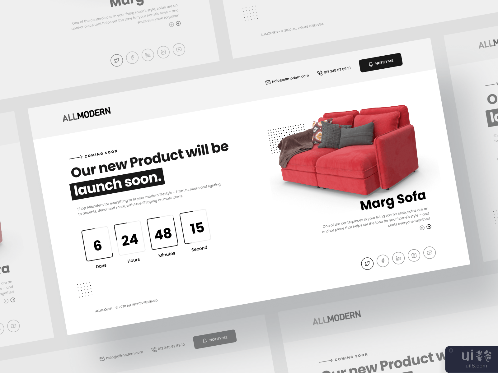 Web Design UI Kit Product Page  - Coming Soon Product