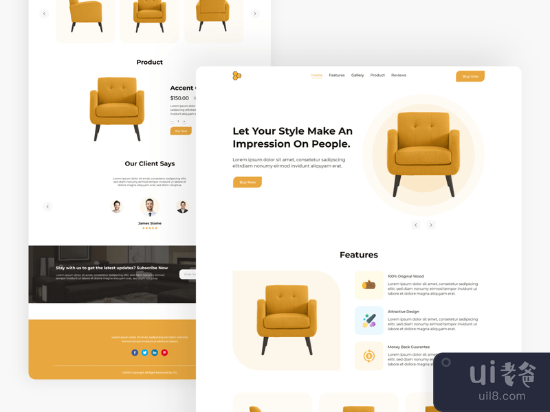 Furniture: Single Product Landing page