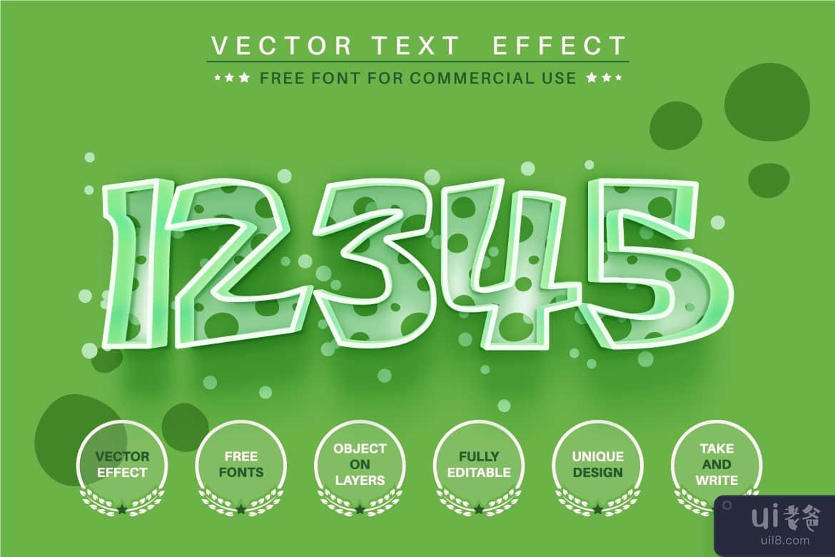 儿童恐龙 - 可编辑的文本效果、字体样式(Kids dino - editable text effect, font style)插图