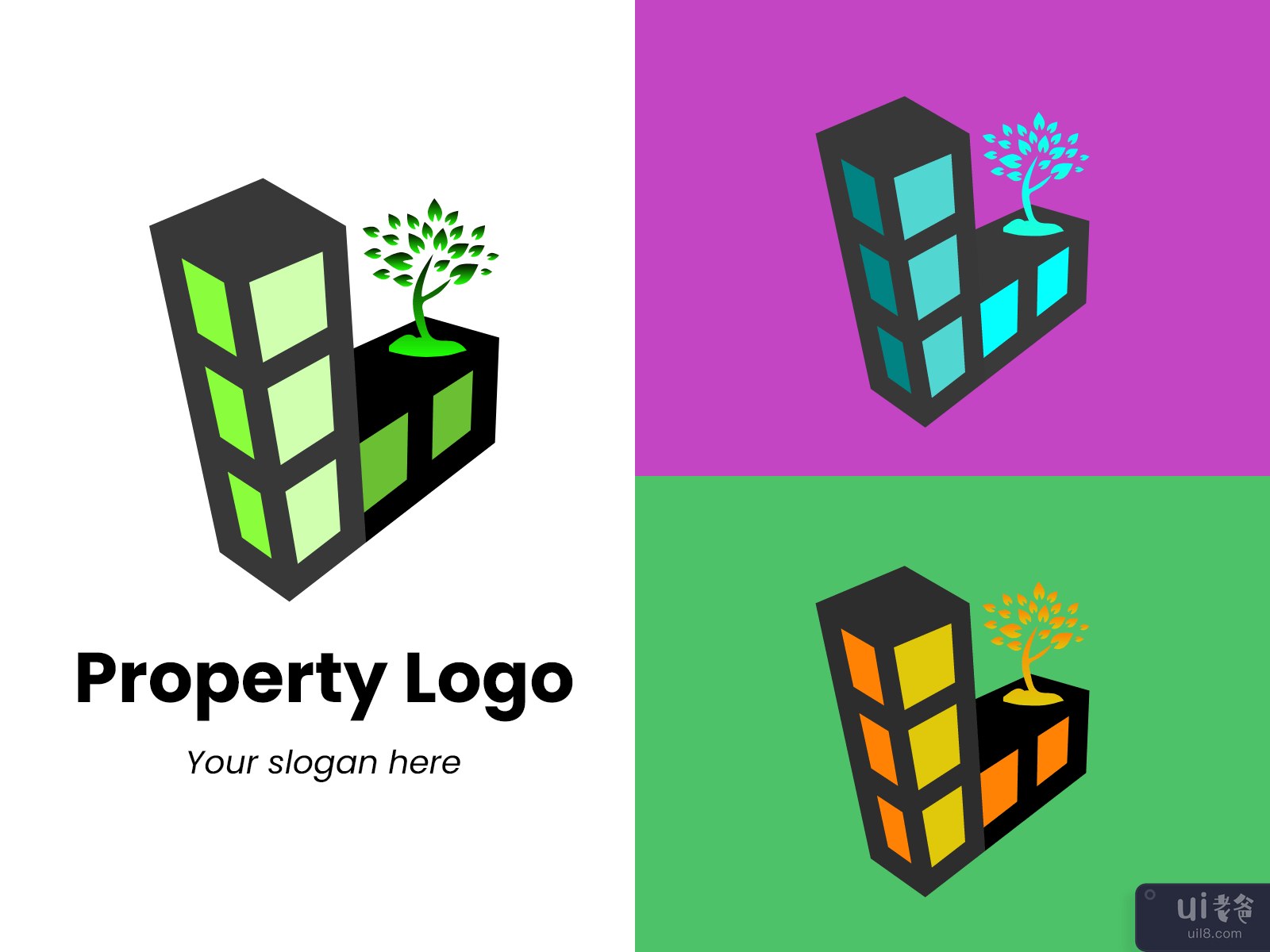 物业标志 - 家居标志设计(Property Logo - Home Logo Design)插图