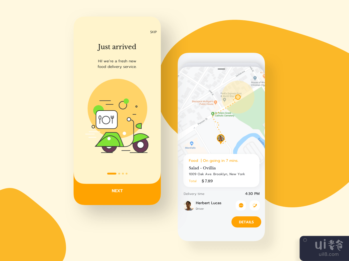 Ongoing Food and Delivery Mobile Ui Kit