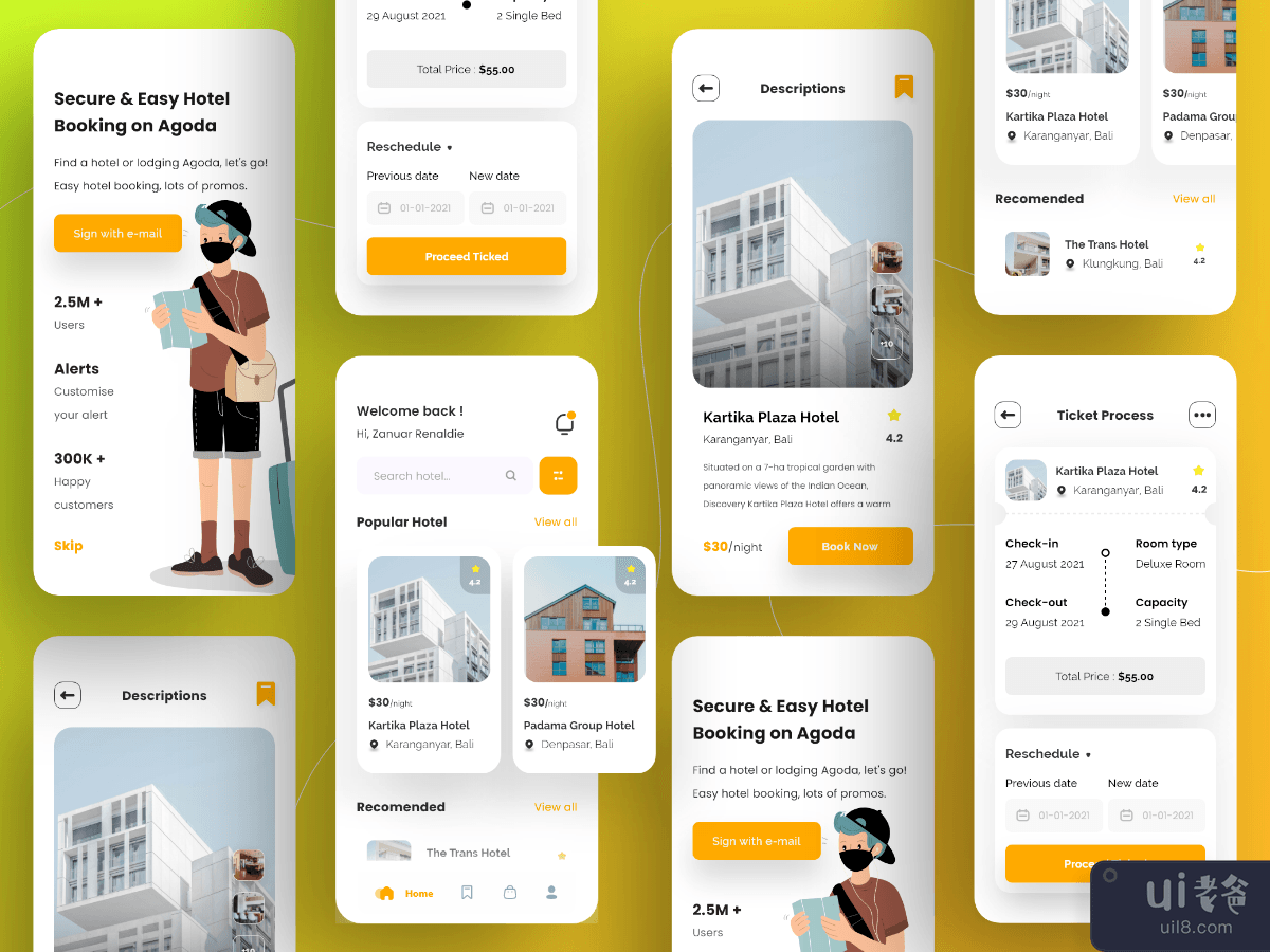 Hotel Booking App UI Kits