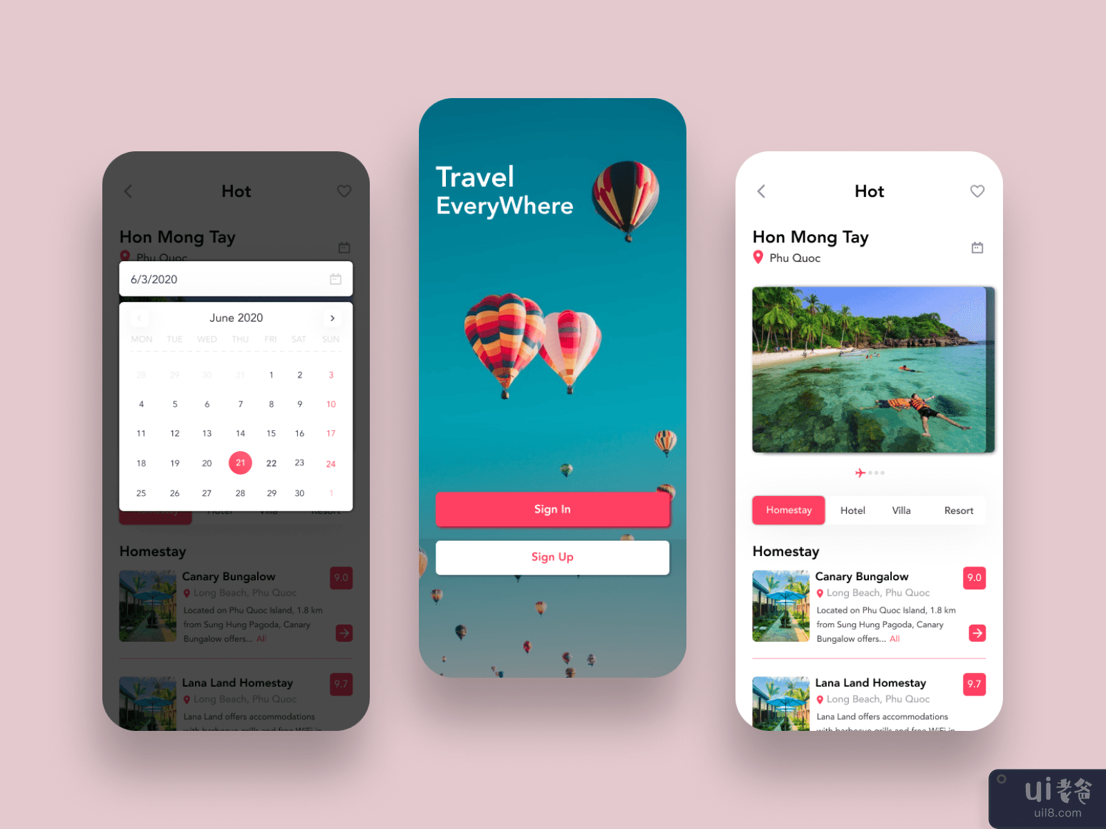 Travel UI Concept