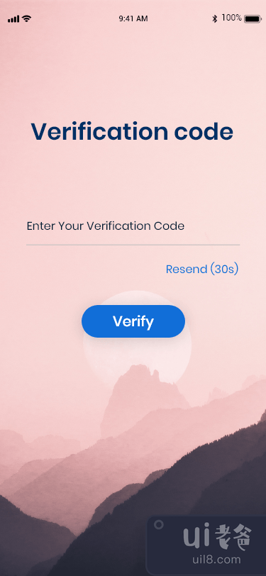 忘记密码和代码验证屏幕(Forget Password & Code Verification Screen)插图