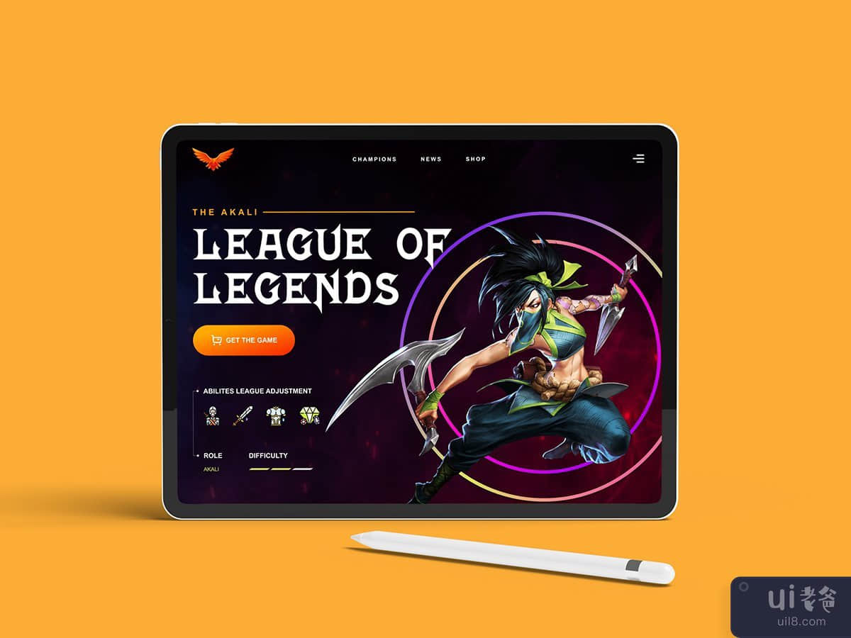 英雄联盟头像登陆页面(League of Legends Avatar Landing Page)插图1