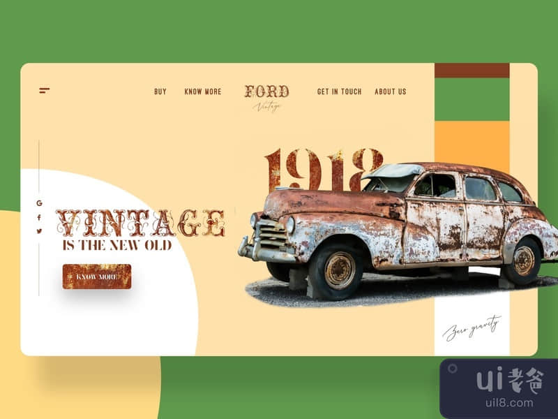 Vintage Cars Web Design Concept