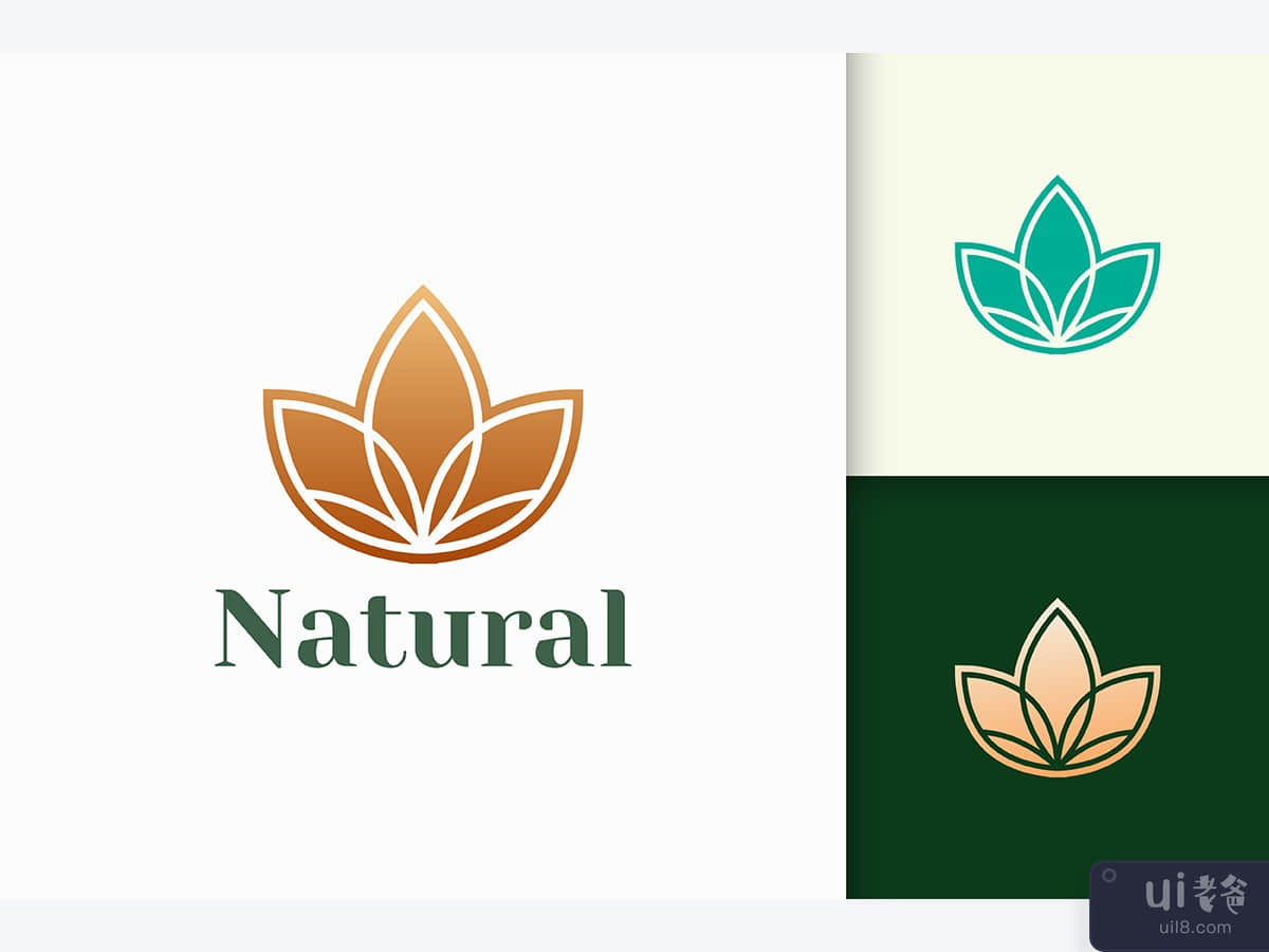 Flower Logo in Abstract and Luxury For Health and Beauty