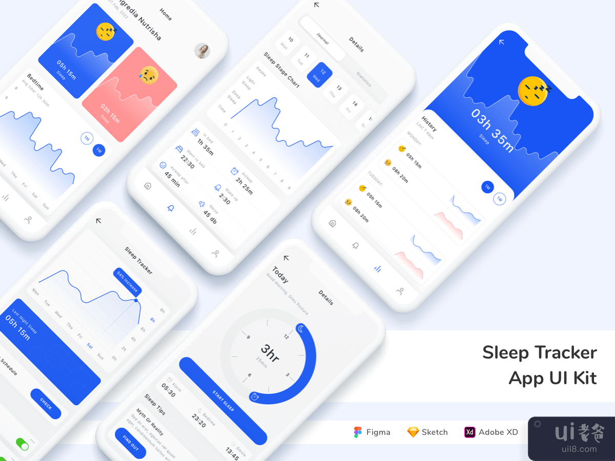 Sleep Tracker App UI Kit