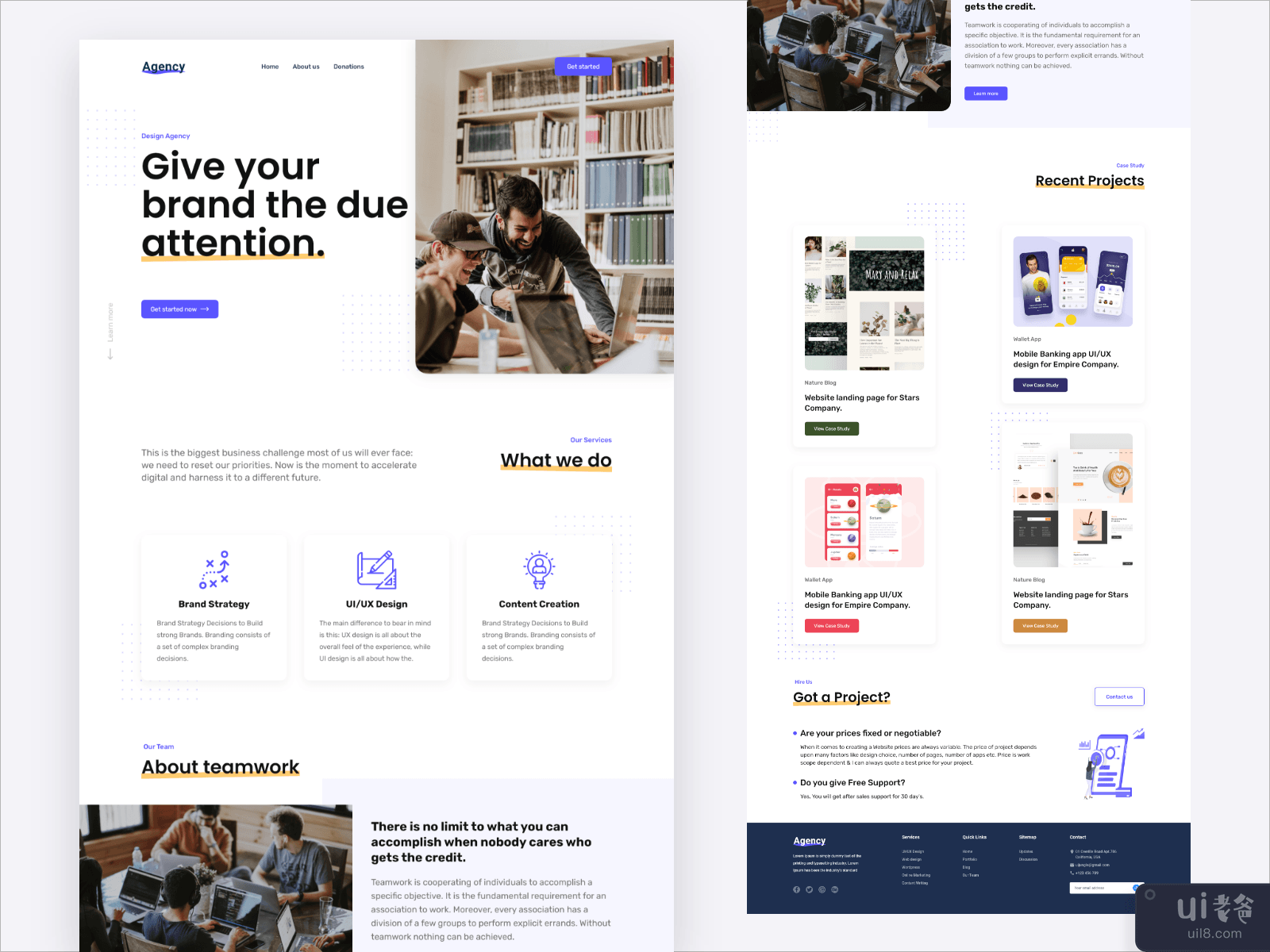 Agency Landing Page Design Concept