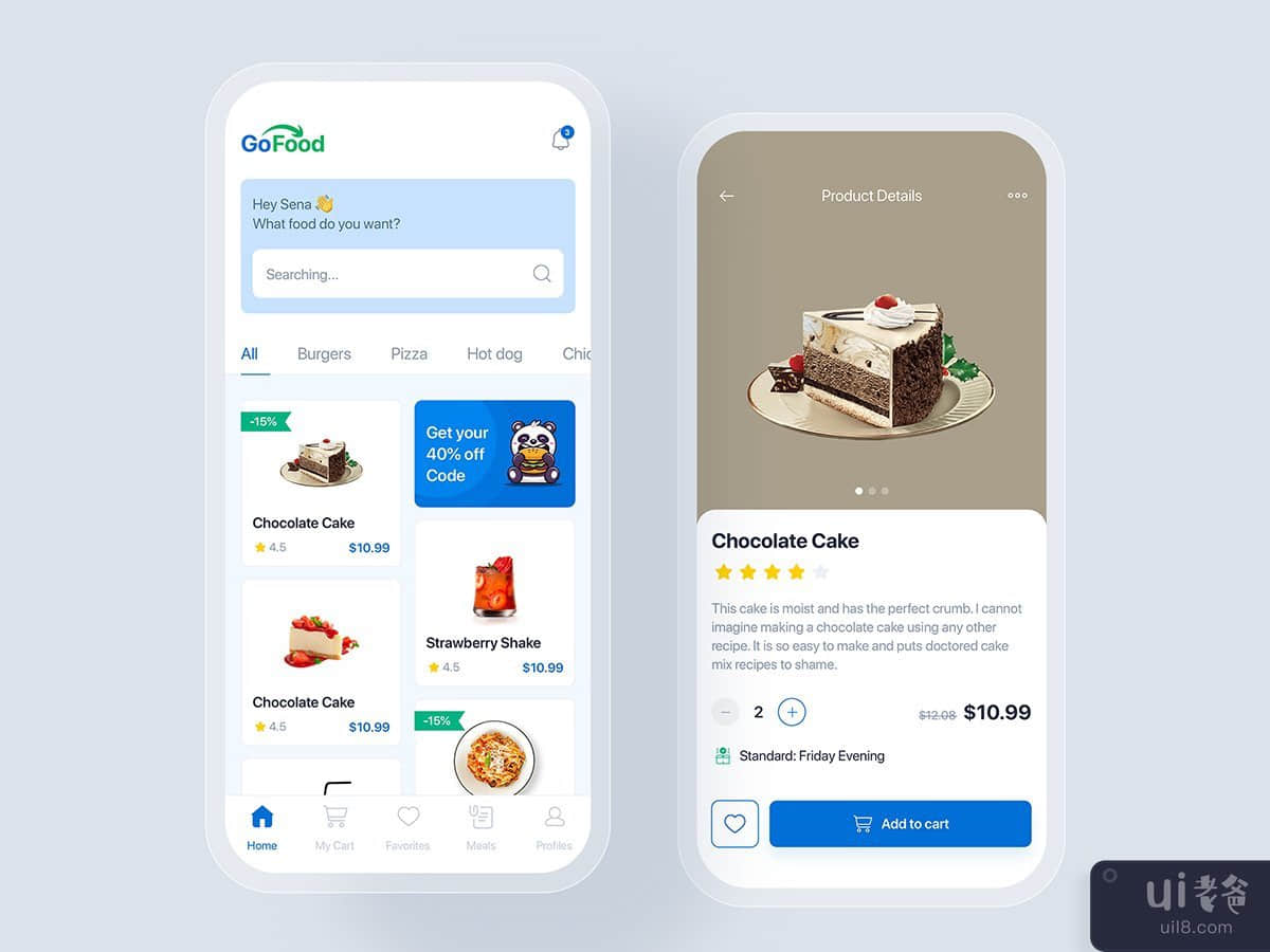 Food Ordering mobile app concept