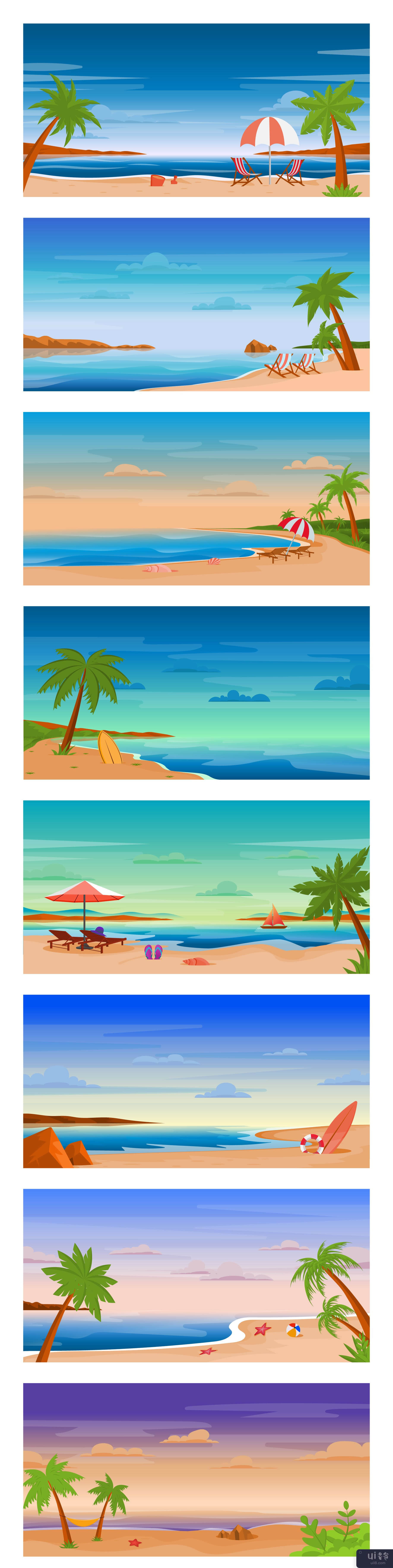 25个大海和海滩背景(25 Sea and Beach Backgrounds)插图