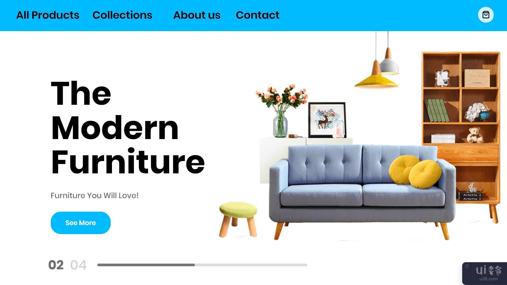 家具登陆页面(Furniture landing Page)插图