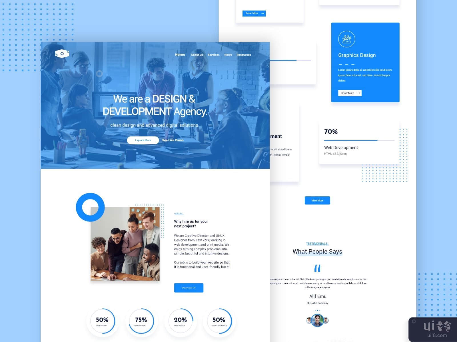 Hire Agency Landing Page