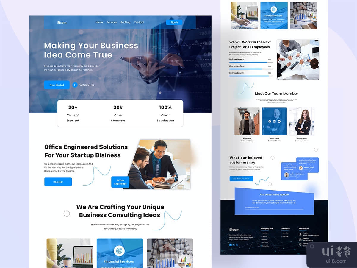 Business Consultant Web Page Template