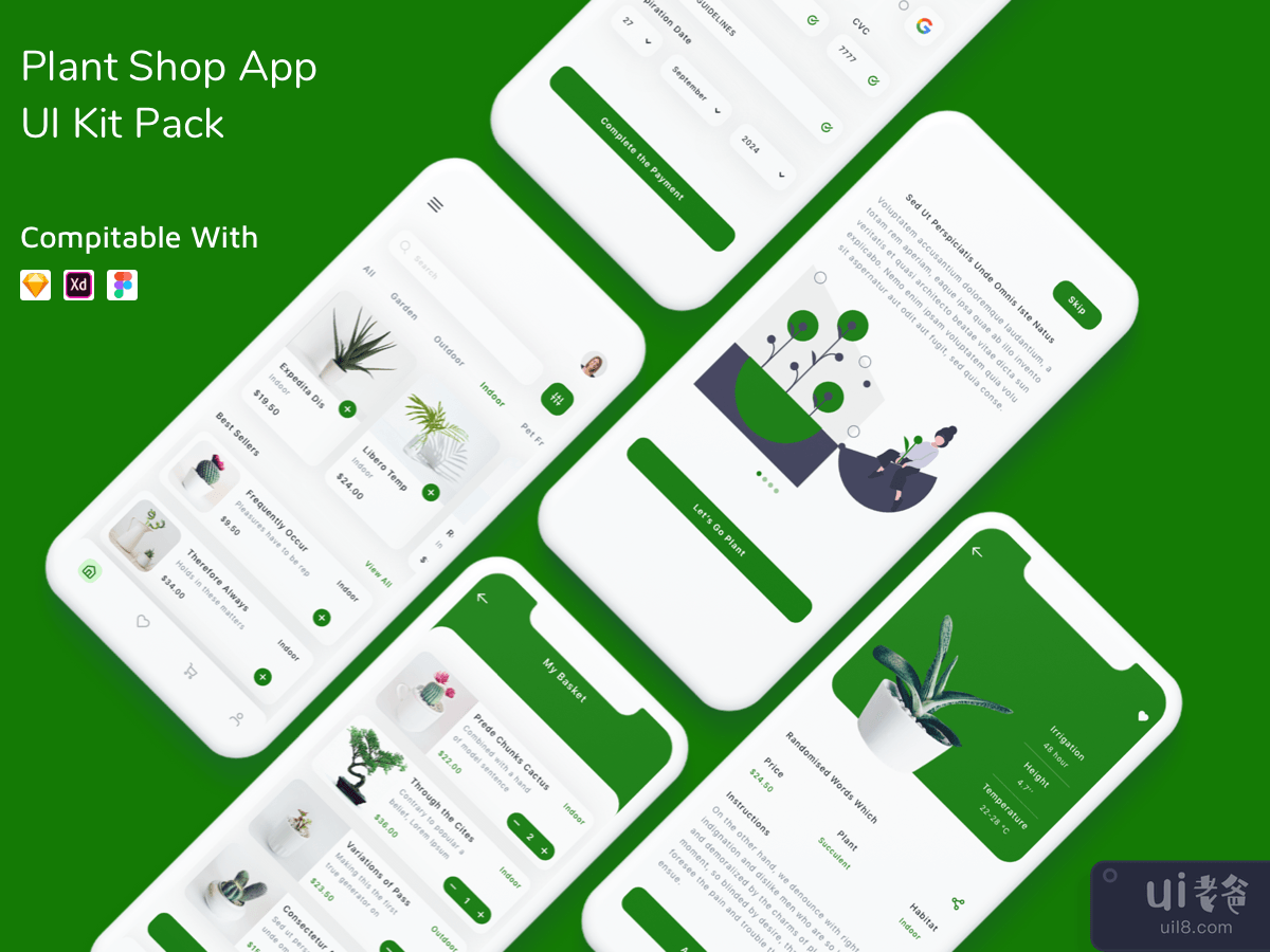 Plant Shop App UI Kit Pack