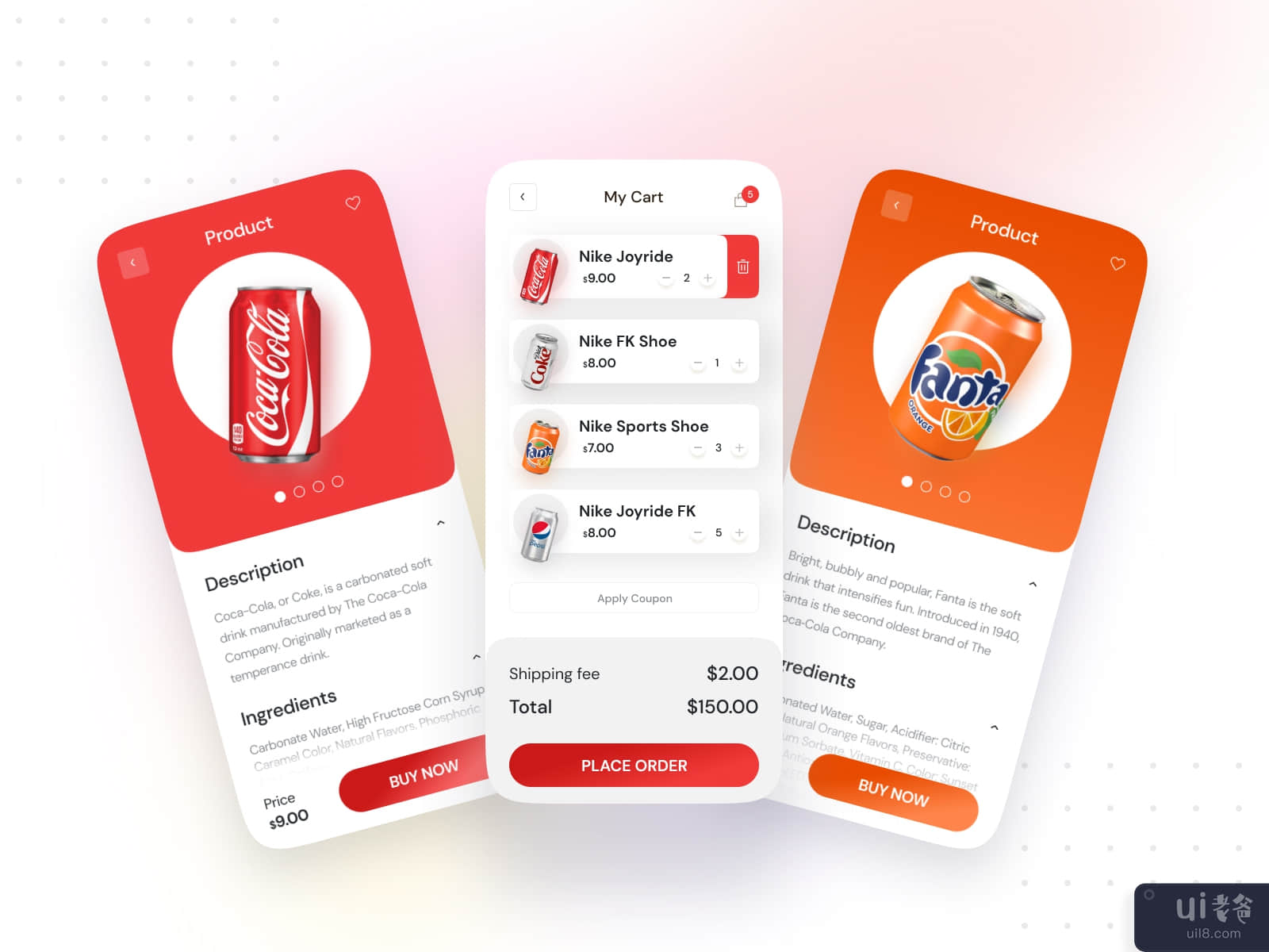 食品饮料移动应用程序设计(Food Drink Mobile App Design)插图