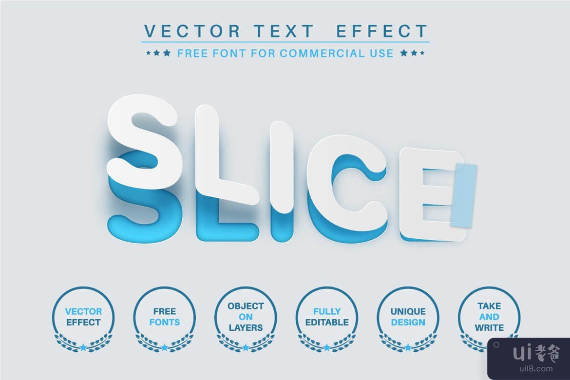 撕纸 — 可编辑的文本效果、字体样式(Torn paper - editable text effect,  font style)插图