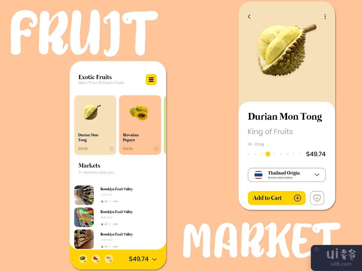 新水果市场概念 电子商务概念(New Fruit Market Concept Ecommerce concept)插图