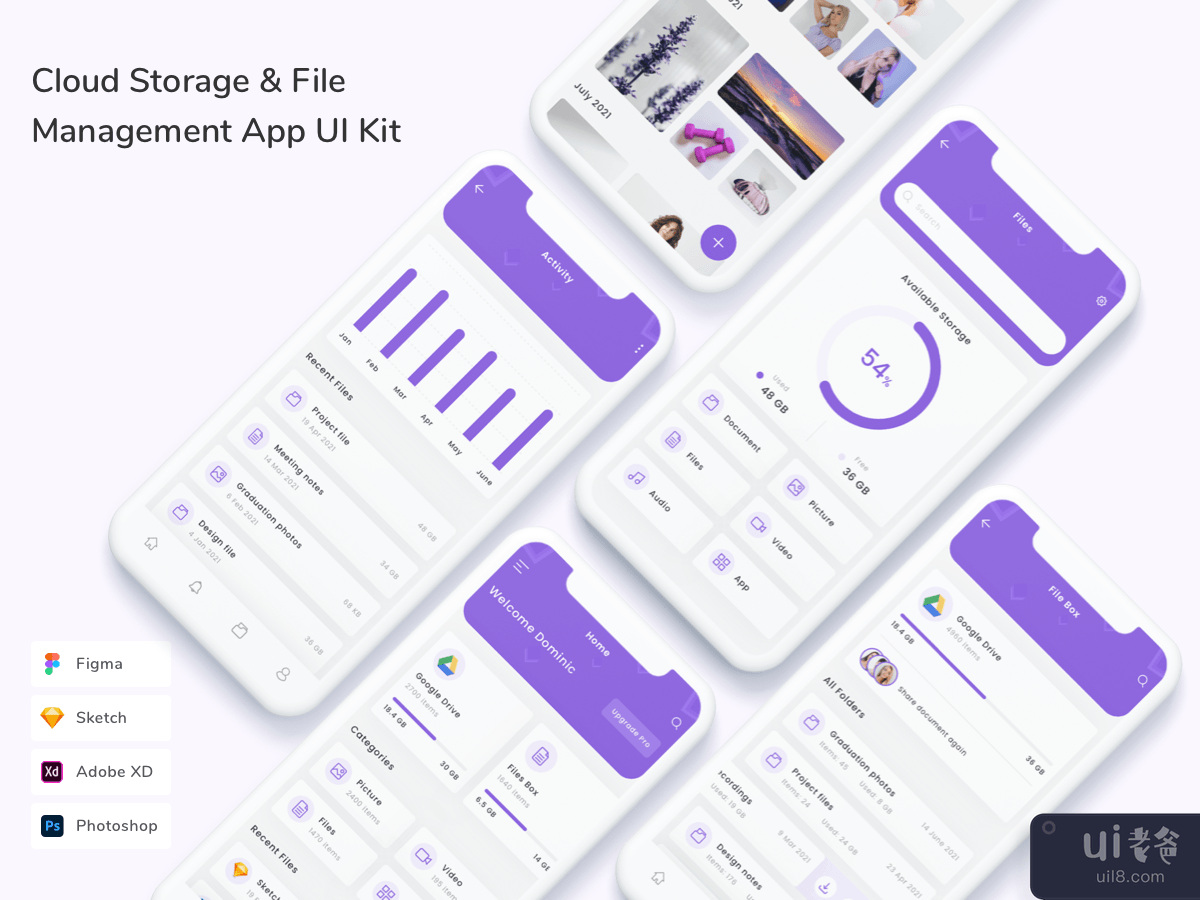 Cloud Storage & File Management App UI Kit