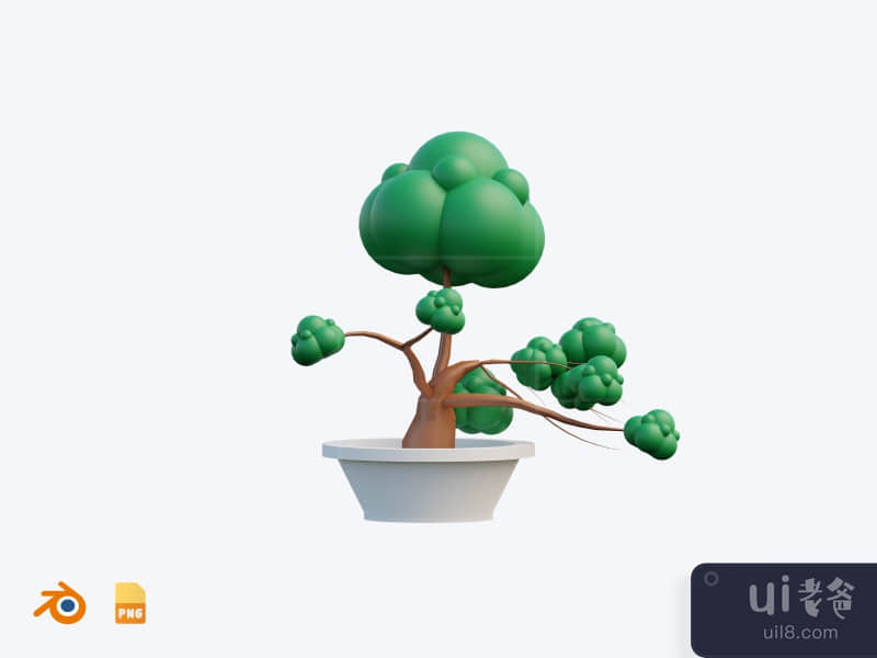 Bonsai - 3D Cute Japanese Icon Pack (front)
