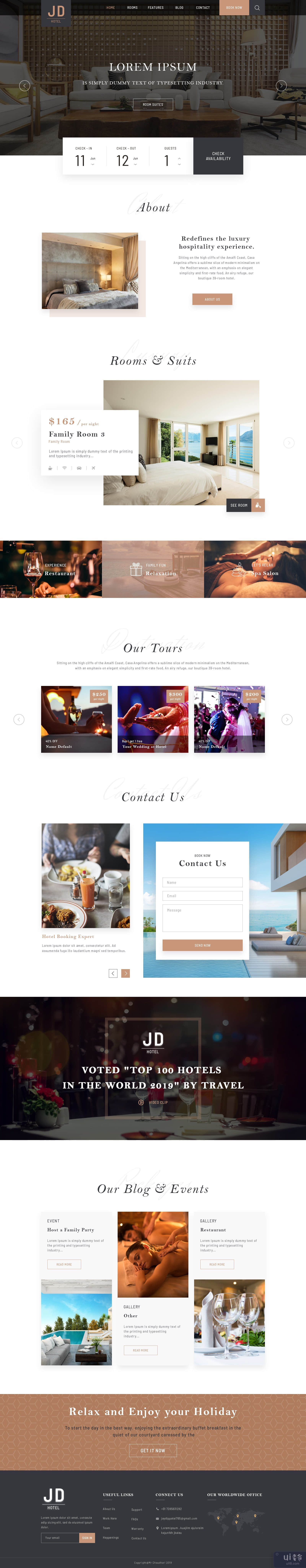 酒店网站设计(Hotel website design)插图