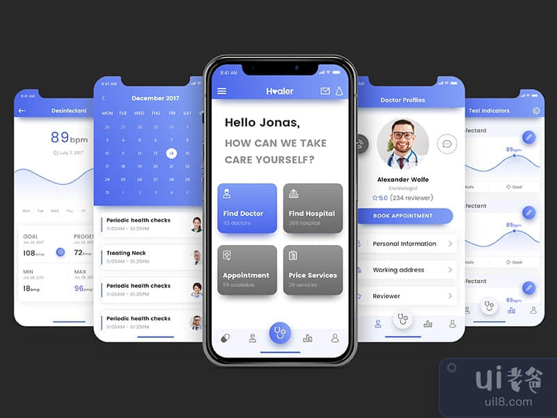 Healer Mobile App UI KIT