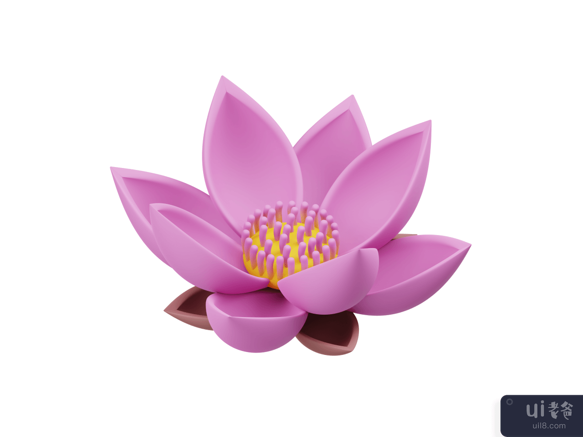 Lotus 3D Render Illustration